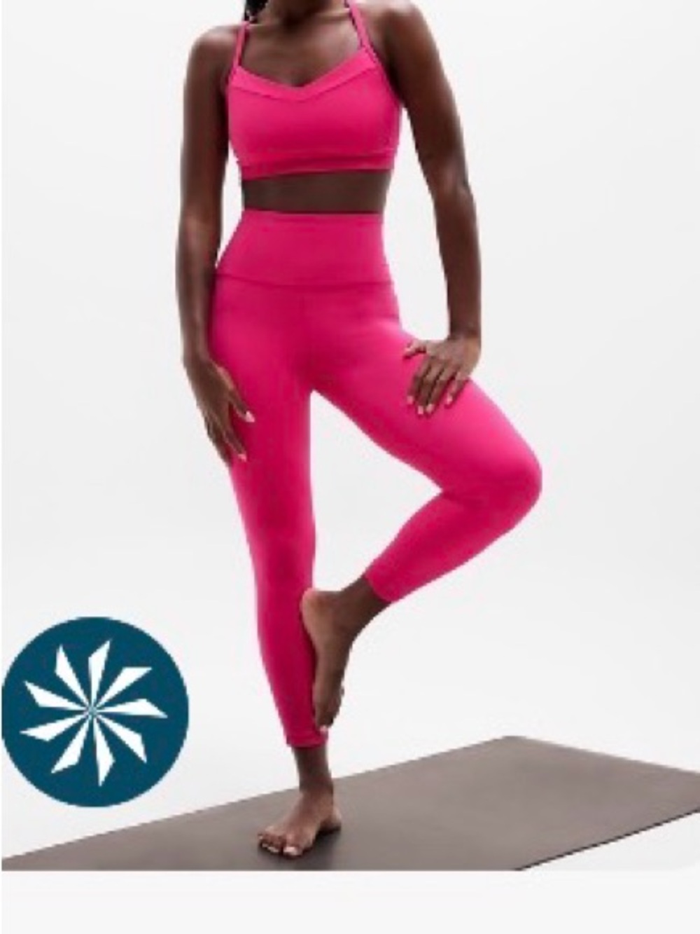 Athleta elation ultra high rise size XS 7/8 length in Dahlia